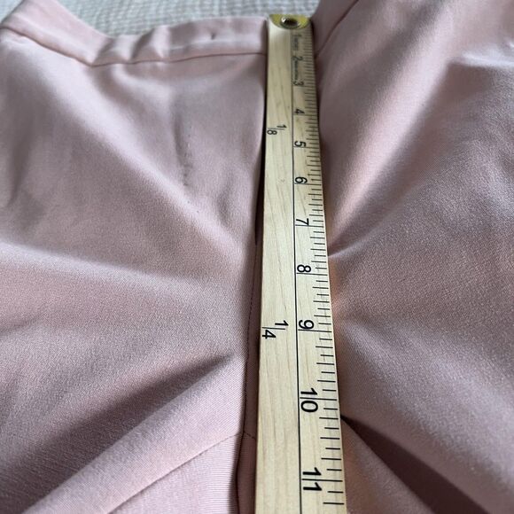 MaxMara Pants Women Small 26" Waist Pink Cropped Straight Dress Ankle Trousers - Picture 13 of 15